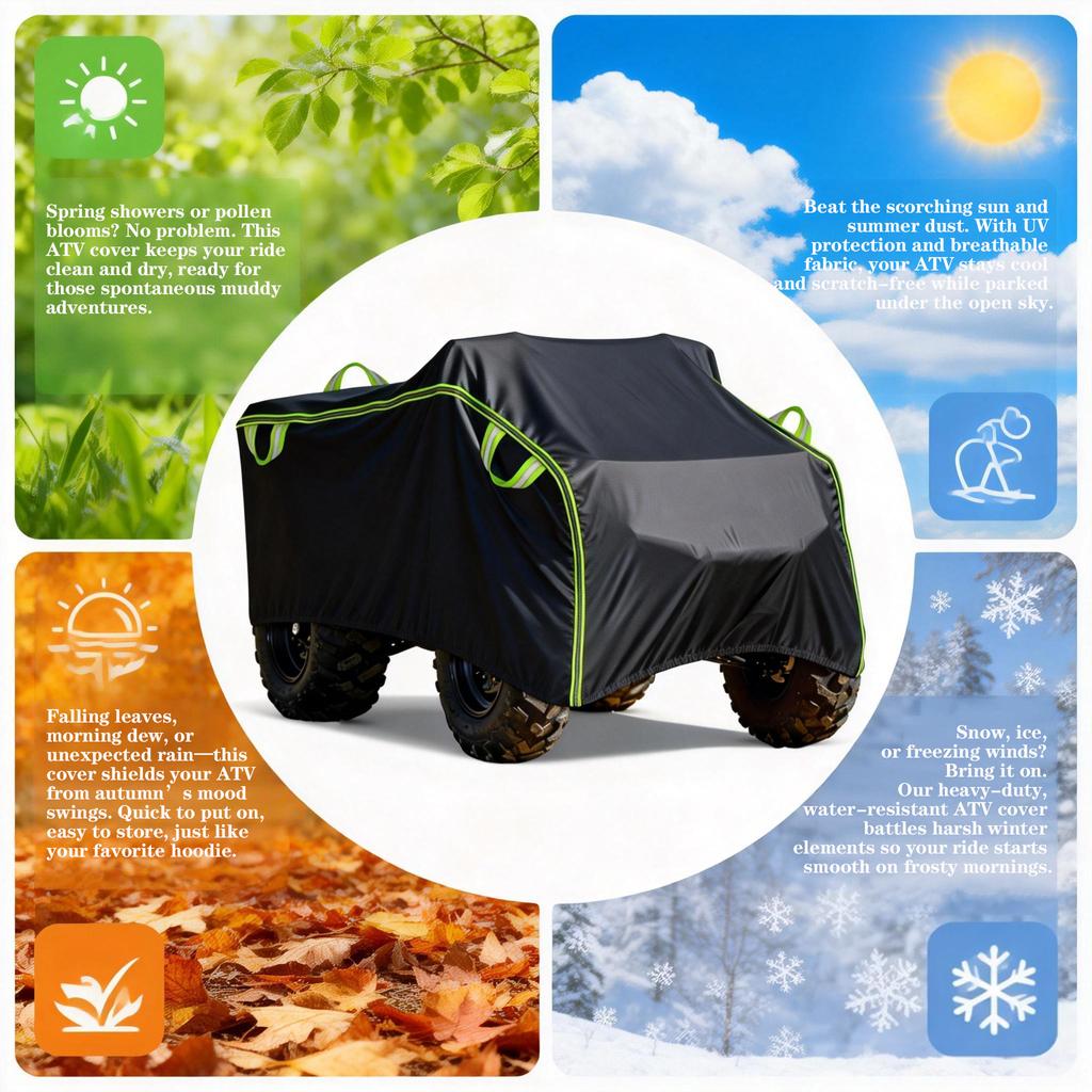 Quad Bike ATV Cover Universal Dust UV Protector for Motorcycle Scooter Kart Motorbike for Polaris Hisun Yamaha Can-Am CFMOTO