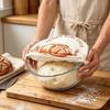 Washable Dough Rising Bowls Cover Cotton Sourdough Starter Jar Cover, Reusable Elastic Fermentation Bowl Dust Proof Covers for Kitchen Breathable