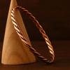 Pure Copper Twisted Bangle, Healing Jewelry, Handmade Cuff Wire Woven Bracelet