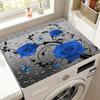 Vivid Pattern Absorbent Drain Mat Non-Slip Washing Machine Dust Cover Pad for Small Space Laundry Area Use