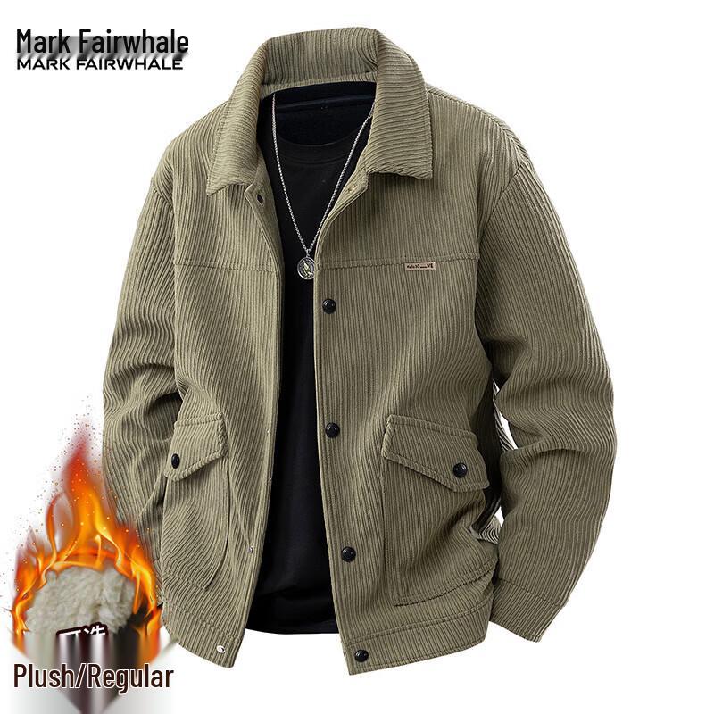 

MARK FAIRWHALE Men s Corduroy Lambswool Casual Jacket 5XL