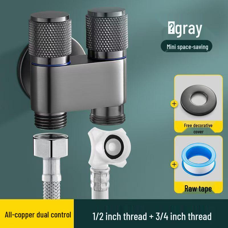 High-Pressure Toilet Companion Spray & Faucet Set with Double Switch Angle Valve