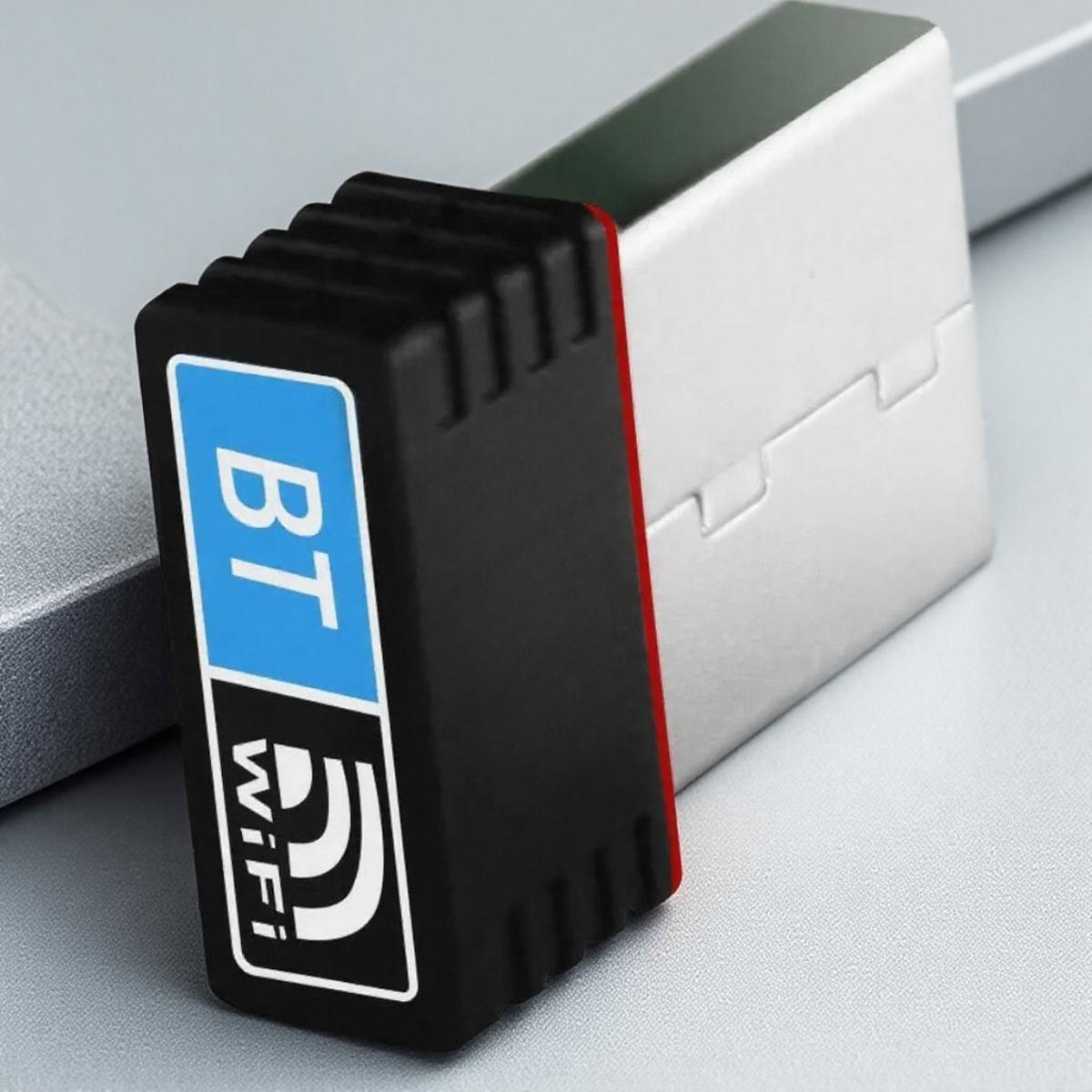 

Dual Bluetooth 4.0 and WiFi Nano USB Adapter Wireless Dongle Network Receiver Transmitter Signal Booster for PC Laptop чорний