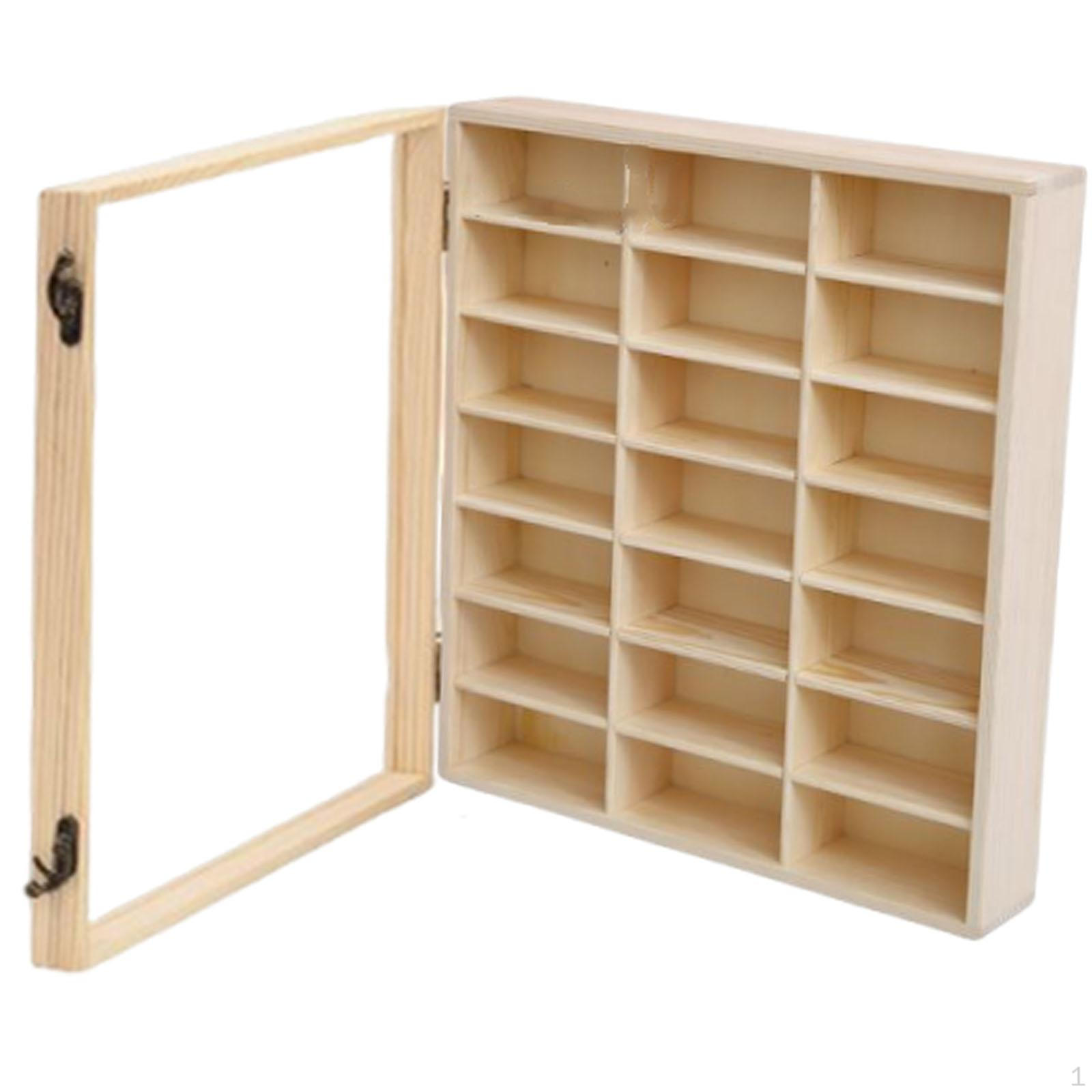 

Wooden Toy Car Display Case Shelf Durability Multifunctional Organizing Showcase Model 21 Grid
