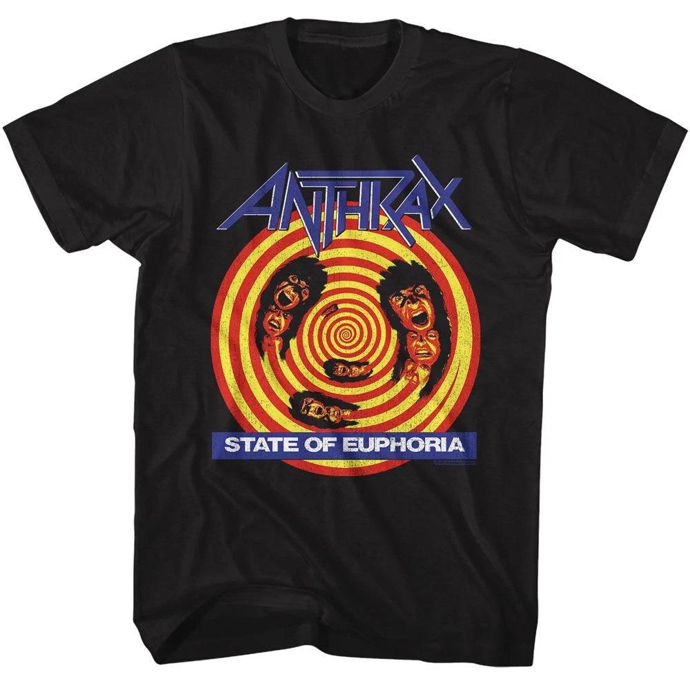 Anthrax - State Of Euphoria - Американская Классика - Сплошной Черный Короткий Рукав 150