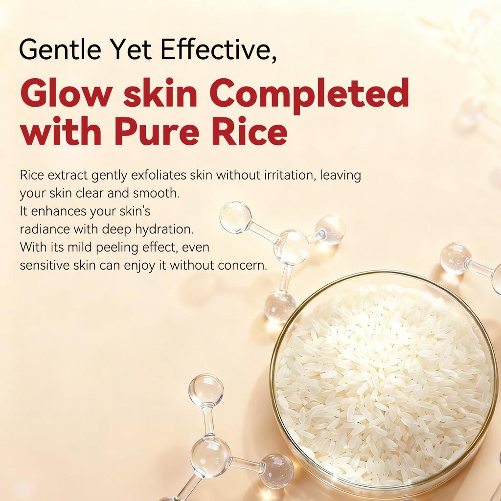 Exfoliating White Rice Ampoule-Moisturize And Firm The Skin-Improve Skin Texture, Blackheads And Whiteheads-30ml