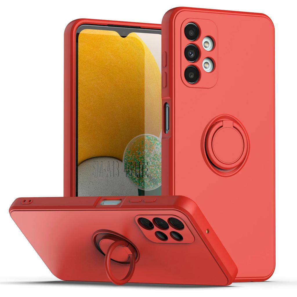 For Samsung Galaxy A03 A11 A12 A22 A30 A33 A32 A51 A52 A71 A72 Magnetic Ring Holder Cover Fall-new Liquid Silicone Case