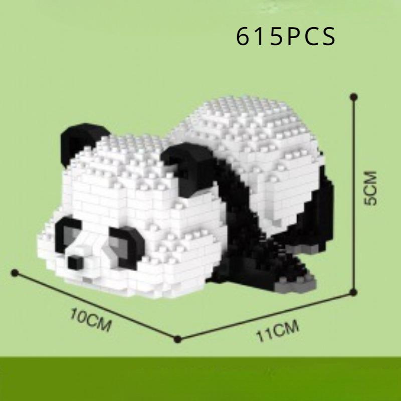 Micro Granule Panda Panda Decorare Puzzle Asamblare Jucării pentru copii