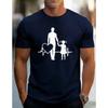 Casual Unisexs Shortsleeve Tshirt For Summer Featuring A Heart Father Made From Breathable And Quickdrying Polyester Fabric