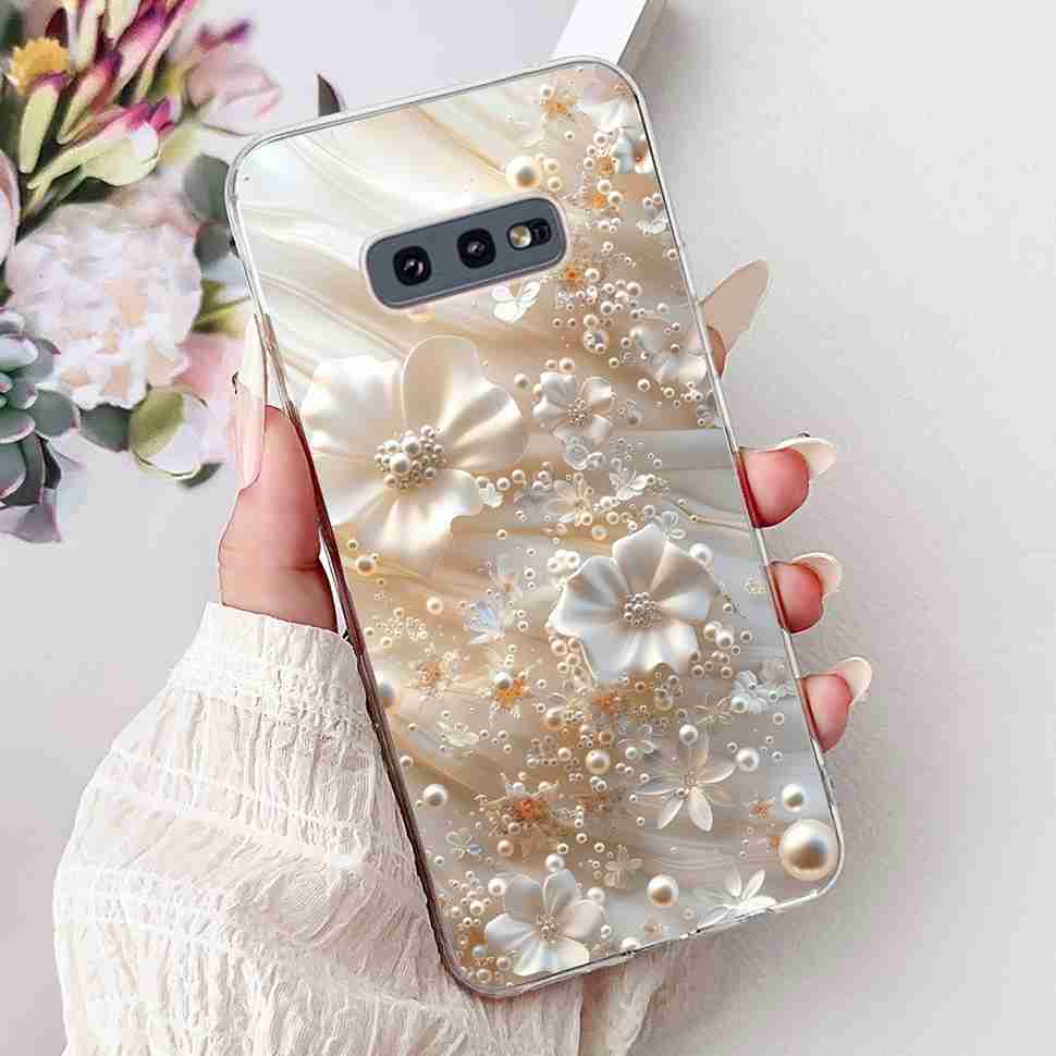 For Samsung Galaxy S10e Case SM-G970 Fashion Bow Flower Soft Silicone TPU Cover For Samsung S10e S10E SM-G970F 5.8" Phone Casing