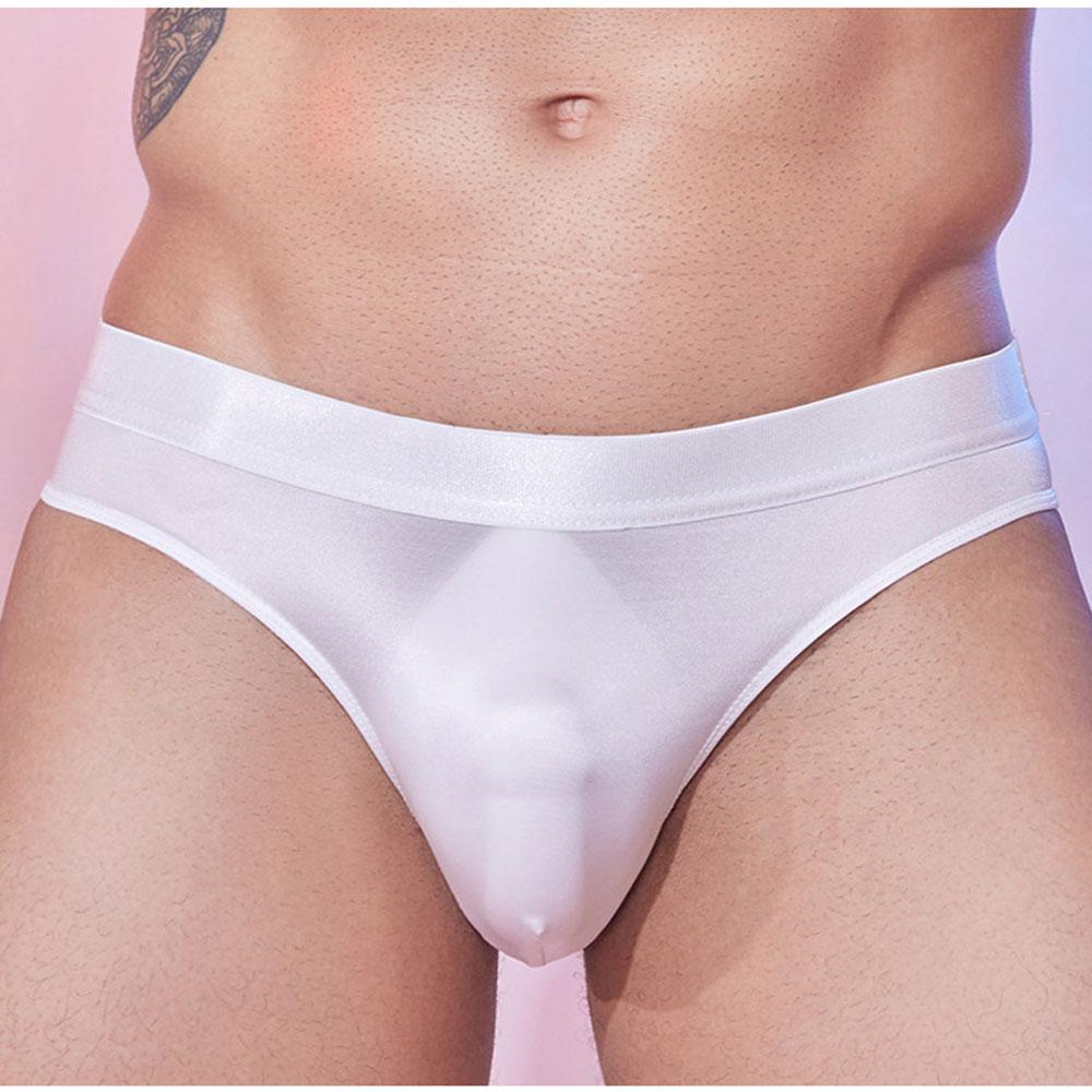 Men's Panties High Elastic Briefs Sexy Hollow Out Butt See Through Underwear U Convex Pouch Gay Underpants Male Lingeries