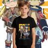 Made In Abyss Riko x Reg Anime Print Jungen Mädchen Baumwolle T-Shirts Lässig Kurzarm Kinder Sommer Oberteil Weich Atmungsaktiv