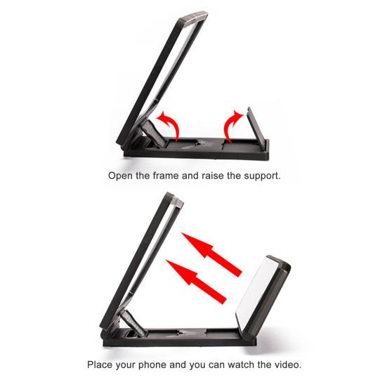 Phone Screen Magnifier Mobile Phone Holder Foldable Screen Display Amplifier Eye Protection Phone Screen Expander for Movies Gaming