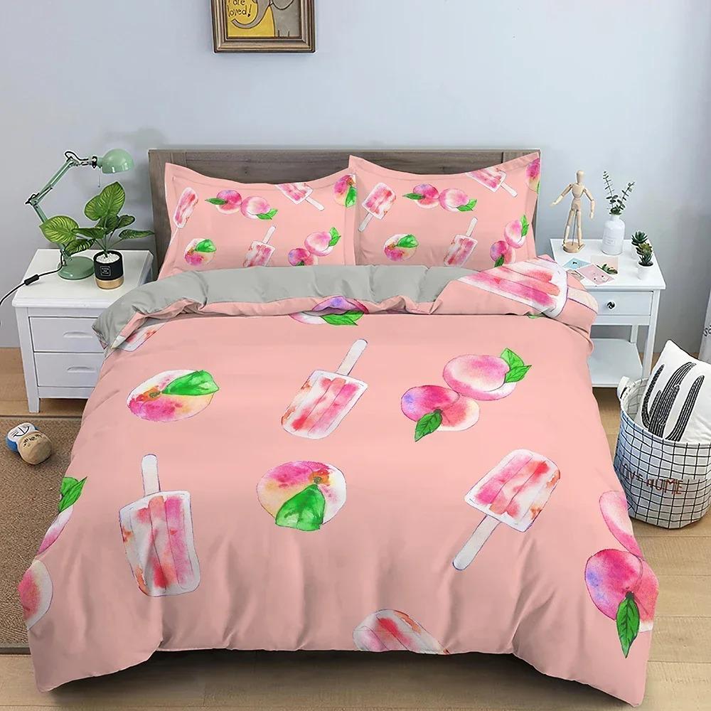 

Modern Bedding Set Floral Pattern Down Quilt Bed Bedroom 3D Bed Cover Single Double King Size Quilt Cover Home Textile 2/3pcs 70x133cm 2pcs