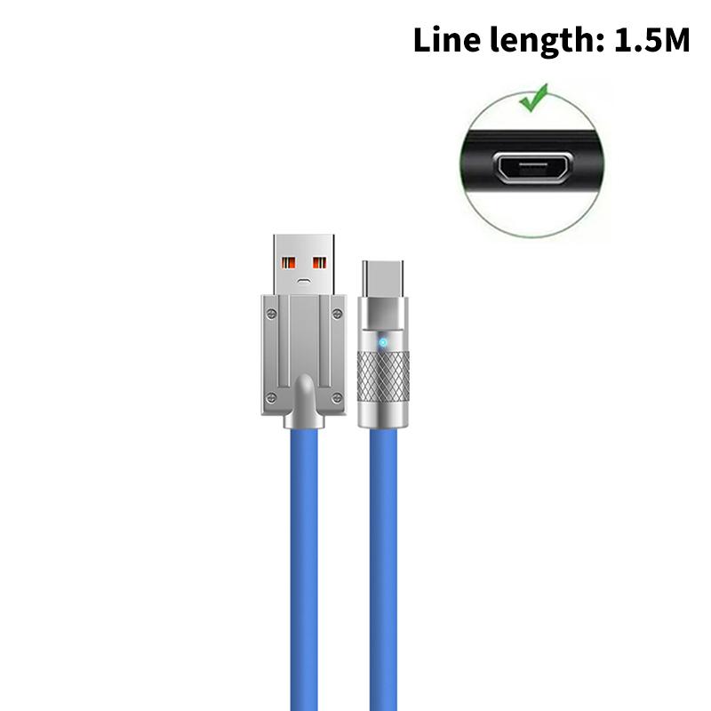 Usb C Bilkabel 120W Type C Lader Usb Ladekabel Hurtiglading Hurtiglading Type C Ladekabel For Mobiltelefon Bil