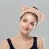 Skincare Kopfband Armband Set Plüsch Beige
