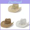 Ethnic Style Straw Hat With Wide Brim Sun Protection For Summer Vacation