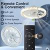 E27 Socket Ceiling Fan Light Dimmable 4 Speed Wind Remote Control Flush Mount Cooling Fans Lamp for Bedroom Living Room Kitchen