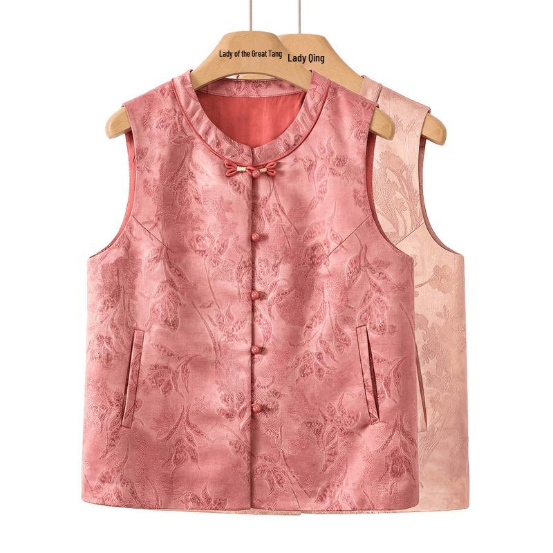 Yuzhaolin Women s New Chinese Style Print Vest XL
