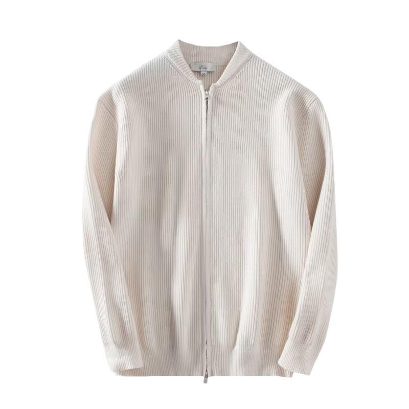 Men Solid Color Knitted Cardigan Casual Loose Long Sleeve Sweater Outerwear