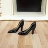 3Pairs 1/12 Scale Dollhouse Mini Hand Drawn Shoes Miniature High Heels Shoe Decoration For Doll DIY Accessories Toys