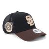 New Era 9FORTY AFrame Strap Cap SD New Era 9FORTY AFrame Mesh ONSPOTZ PATCH LATERALE San Diego GRATIS Trucker/Tessuto (15228710 NER37C3414) Marrone scuro. Cappuccio,