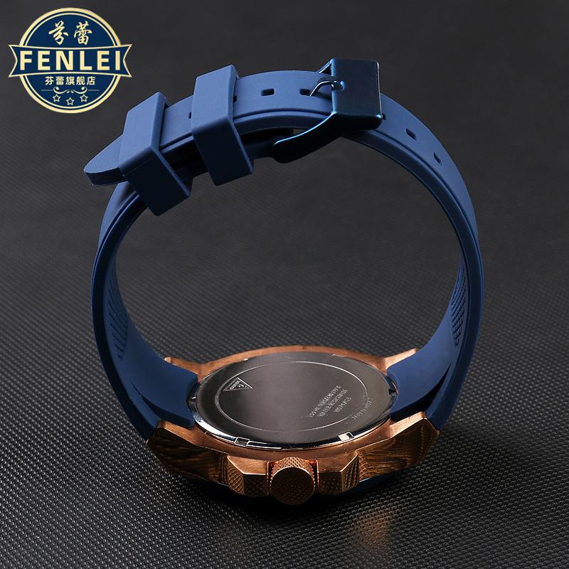 Für GUESS Uhrenarmband W0247G3 W0040G3 W0040G7 Serie Blau Herren 22mm Silikon-Uhrenarmband Sport Wasserdichtes Gummi-Armband