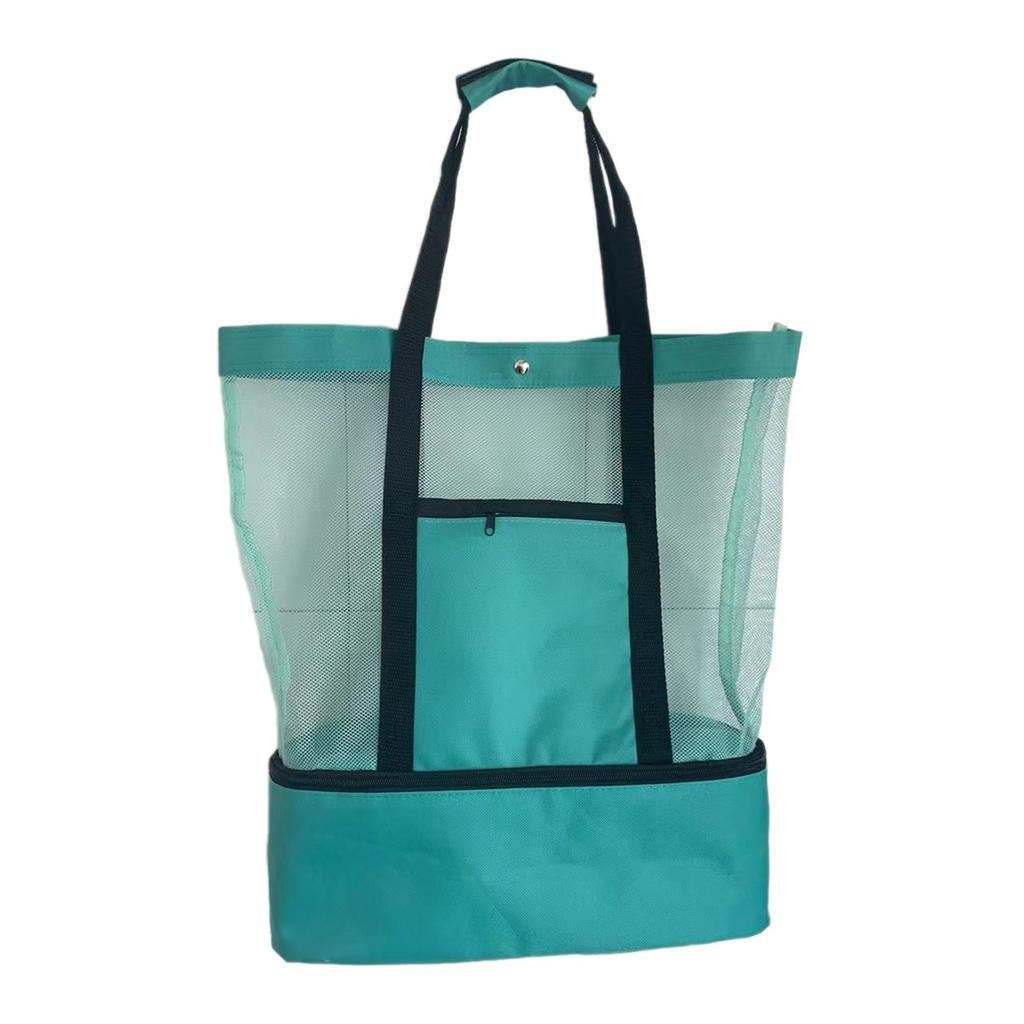 Beach Tote Bag with Insulated Cooler Lightweight Container Bag Transparent Cooler for Grocery Women & Men Office Shopping Snacks
