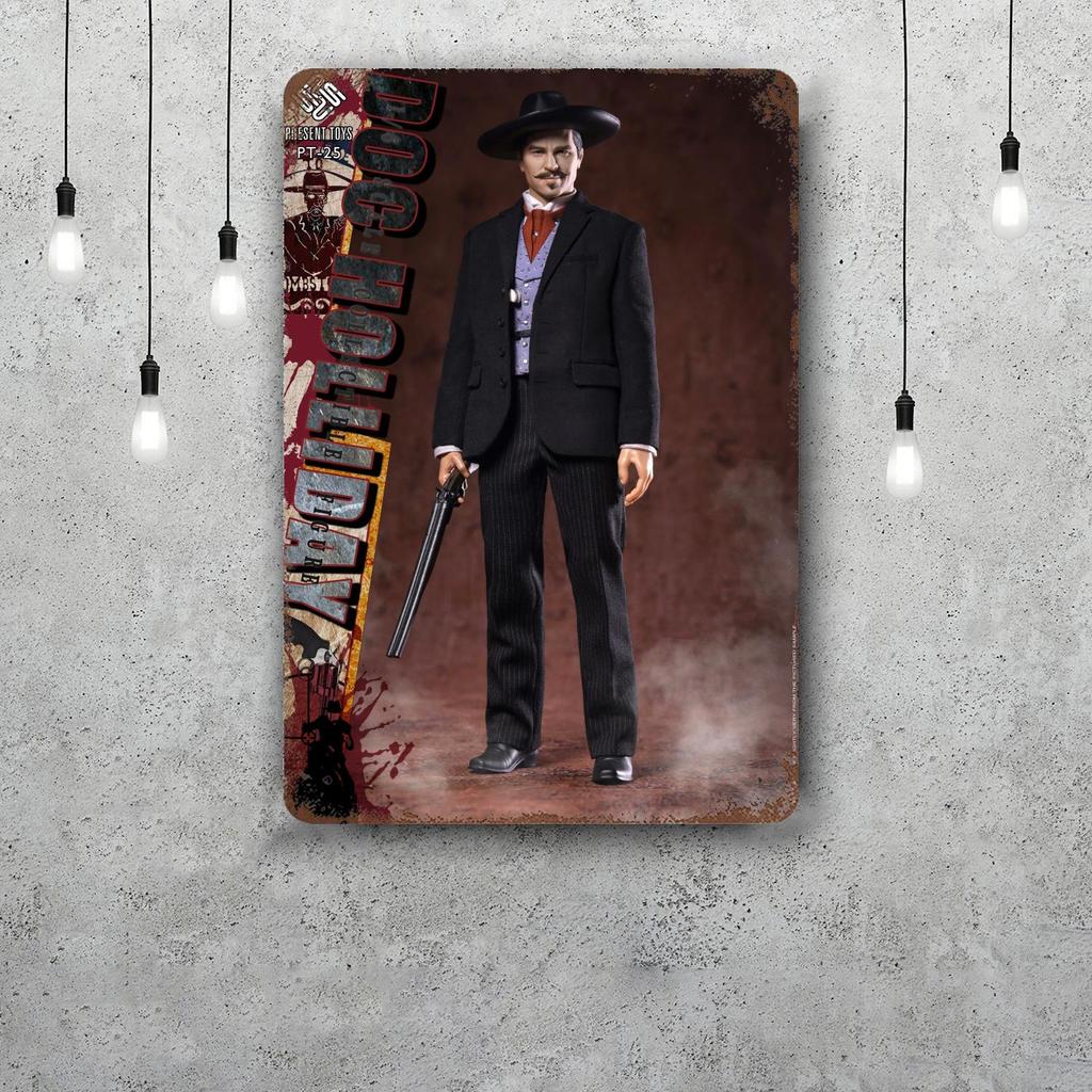 doc holliday Classic Poster Rusty Metal Plaque Retro Decorative Plate Bar Man Cave Garage Club Metal Sign Wall Decoration