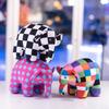Kawaii Anime Pluche Speelgoed voor Kinderen Elmer de Olifant en de Beer Botercute Cartoon Geruite Olifant Emma Kerstcadeau