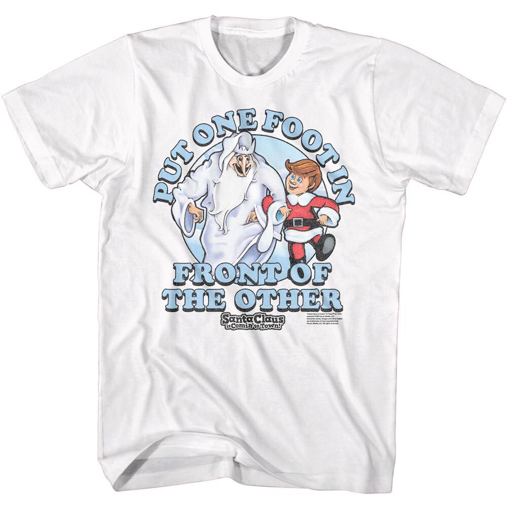 

Santa Claus is Comin#039; to Town One Foot in Front of the Other Men#039;s T Shirt Jack Unisex T-Shirt XXXL