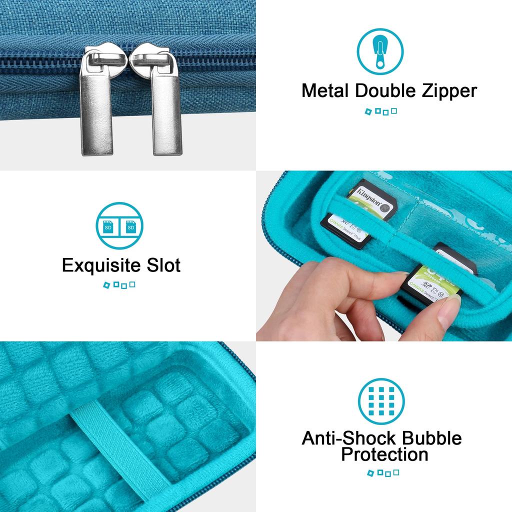 Lacdo Hard Carrying Case for SanDisk Extreme Extreme Portable External SSDs with EVA Shockproof and Protective Travel Monterrey Pro/SanDisk (500GB,