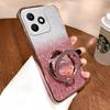 For Honor X8D Case with Liquid Glitter Quicksand Hourglass Stand Holder Luxury Shiny Gradient Plating Girls Slim for Honor X8D Back Cover