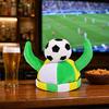 Cappello a Tromba da Calcio, Divertente Berretto da Tifo a Tema Sportivo, Copricapo Peluche per Tifosi di Calcio per Concerti, Giornata della Partita, Feste