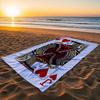 Jack of Hearts Beach Towel Patterned Sunscreen And Windproof Suitable For Swimming Pool Camping Travel Blanket