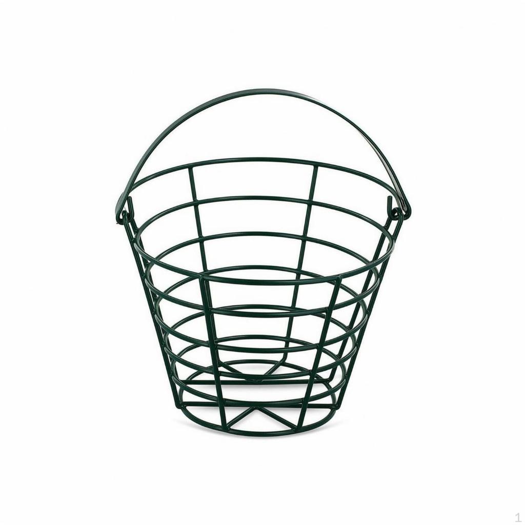 Golf Ball Basket with Handle Wire Easy to Carry for Golfers, Coaches, Training Area