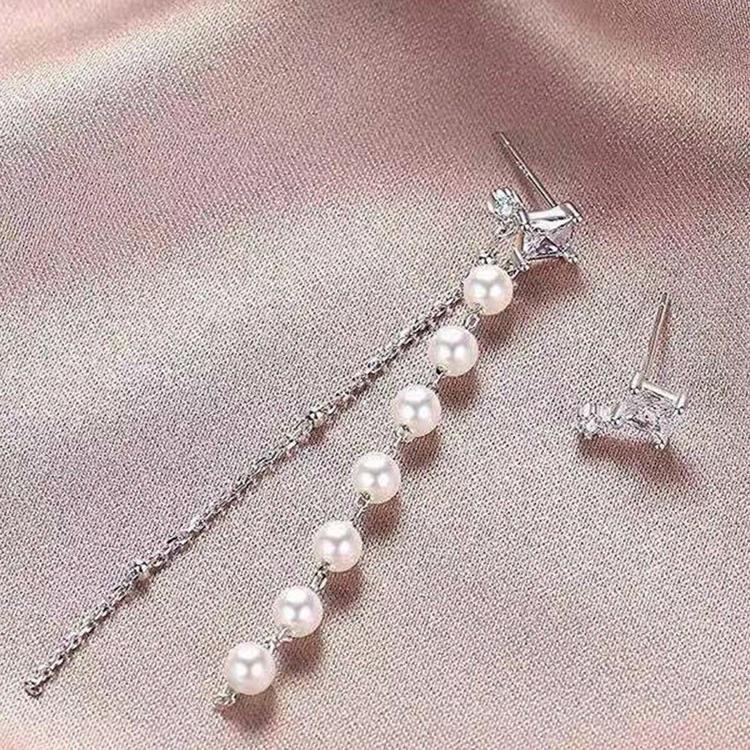 Niche High-End Tassel Earrings: 925 Sterling Silver Heart Studs for Women - Cute Japanese Design
