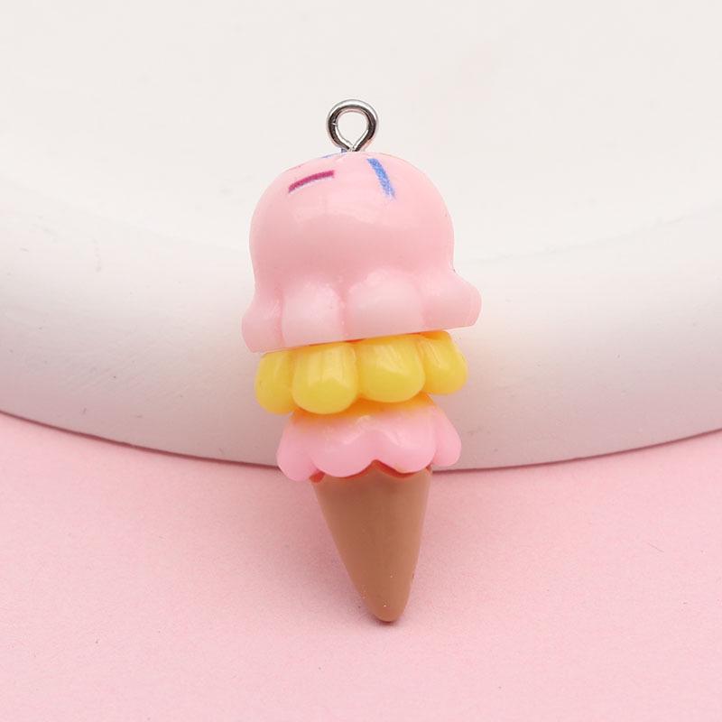 Resin 3D Cartoon Ice Cream and Popsicle Candy Toy Pendant for DIY Jewelry
