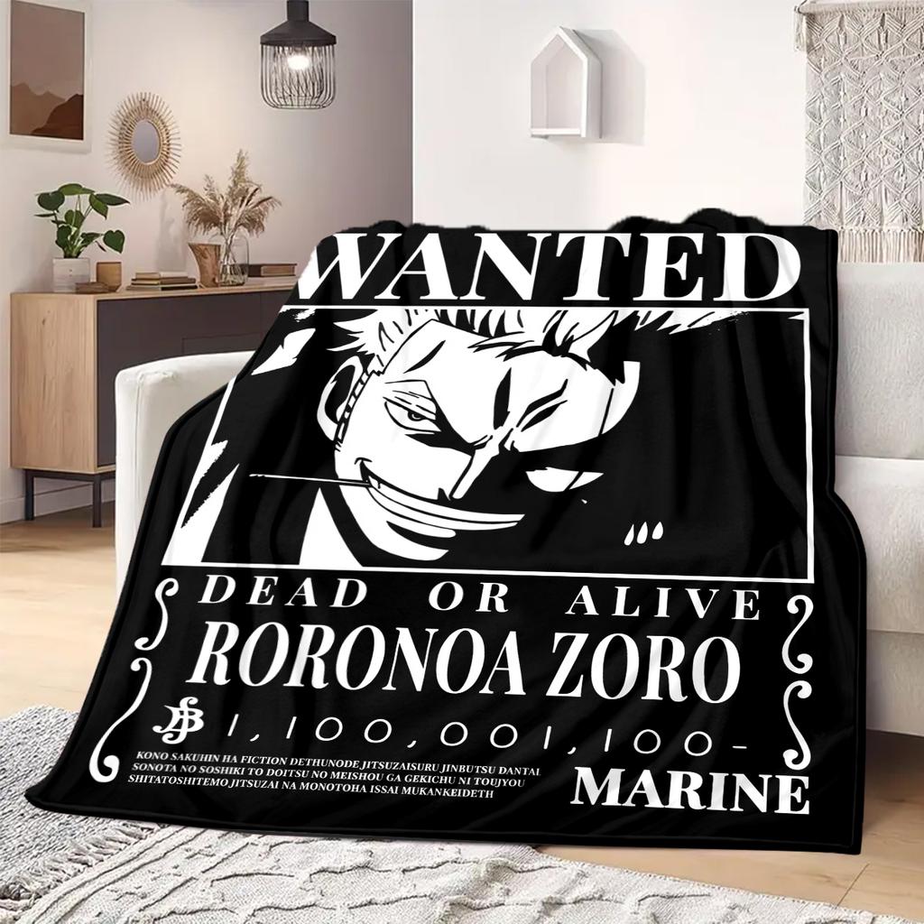 Roronoa Zoro Print Blanket Warm Comfortable Flannel Blanket Suitable for Bedrooms,Sofas, Beds,Chairs,Travel -QIAO125