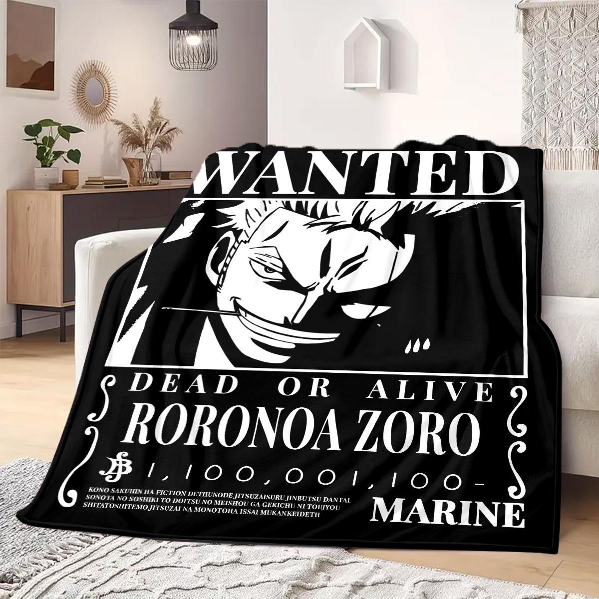 

Roronoa Zoro Print Blanket Warm Comfortable Flannel Blanket Suitable for Bedrooms,Sofas, Beds,Chairs,Travel -QIAO125 75x90cm
