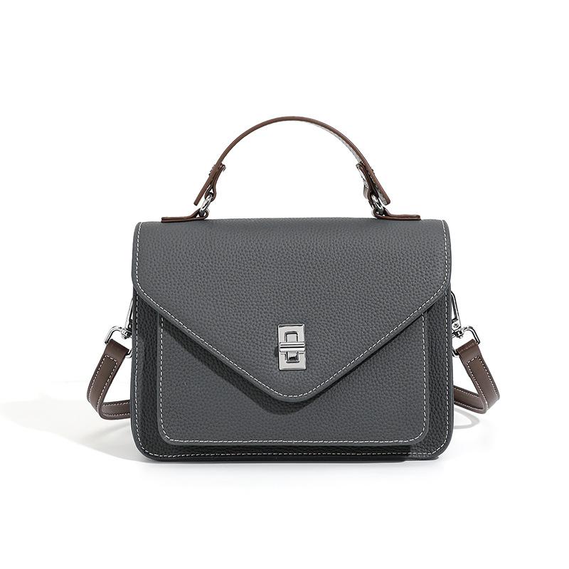 

Женская сумка через плечо из натуральной кожи, маленькая квадратная сумка QSL2922 21*7*16CM темно-синий