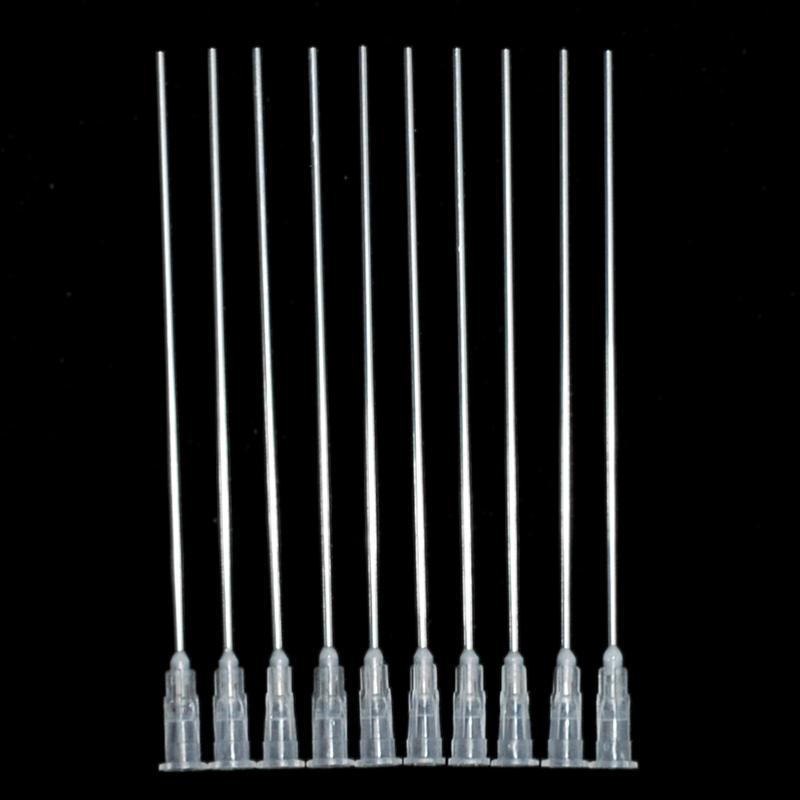 10/20 adet 100MM Paslanmaz Çelik Kör Dağıtım İğneleri Yapıştırıcı Şırınga Düz İğne Uçları Lehim Pastası Mürekkep Yağ Kaynak Akısı İçin