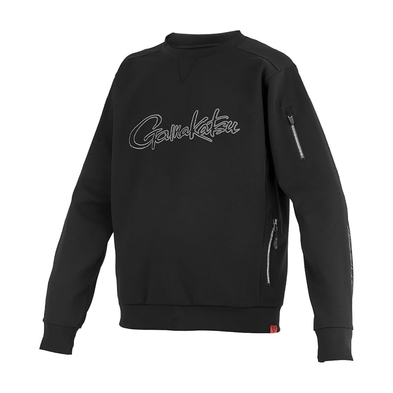 

Gamakatsu crew neck sweatshirt GM3756 Black x black 5L