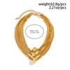 Multi Layered Exaggerated CCB Ball Choker Necklace for Women Vintage Chunky Clavicle Chain