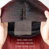 MERISIHAIR Long Straight Black Red Brown Wig Synthetic Wigs for Women Natural Middle Part Lace Wig Heat Resistant Fiber Natural Looking Wig
