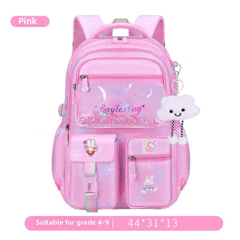 Kawaii School Backpack for Girls Elementary School Bag for Students Children Gift Pink Purple Bookbag Primary Girls Schoolbag