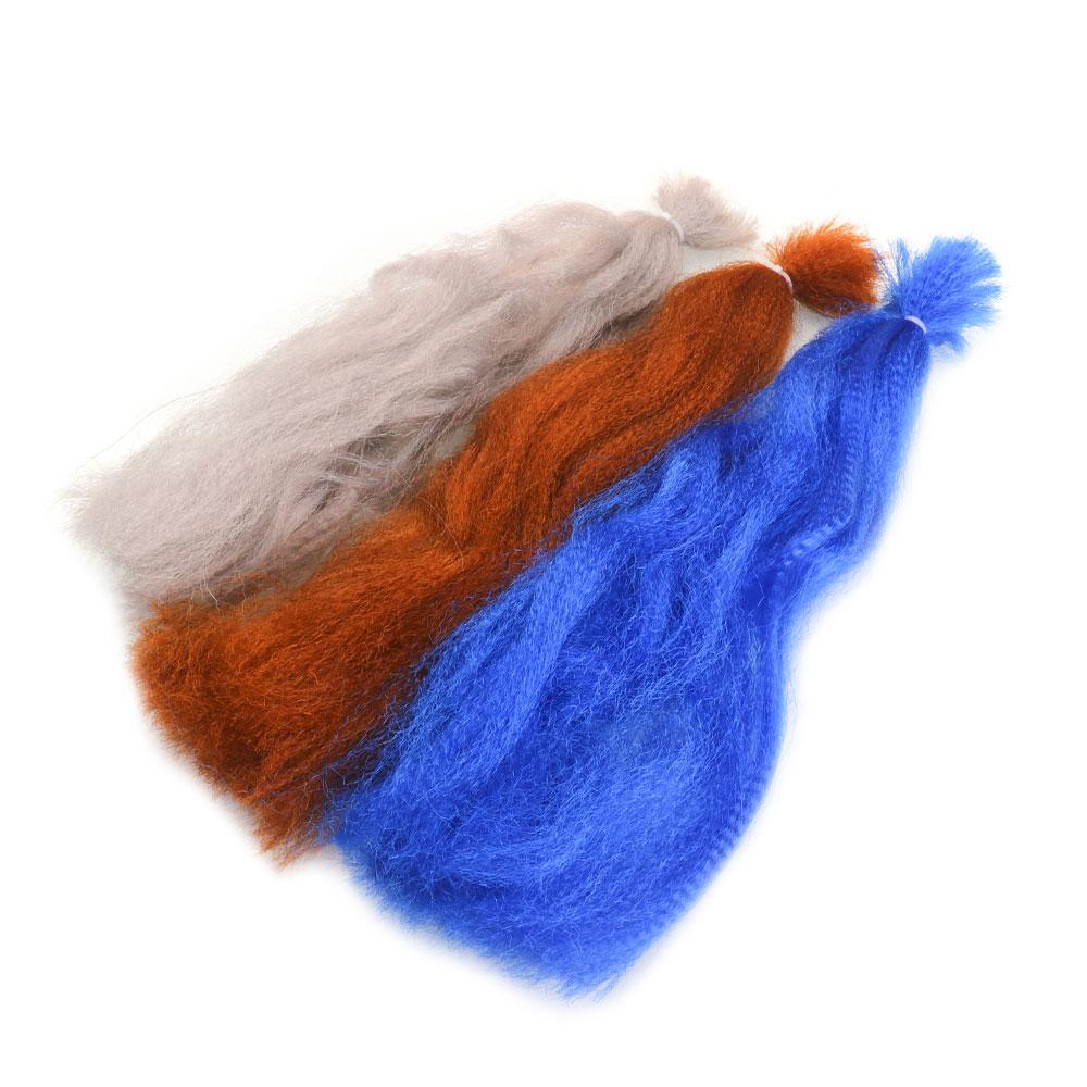 Bimoo Kinky Soft Synthetik Fliegenbinden Streamer Faser Köder Fisch Bleikopf Jig Bindematerial Rosa Chartreuse Rot Orange Gelb