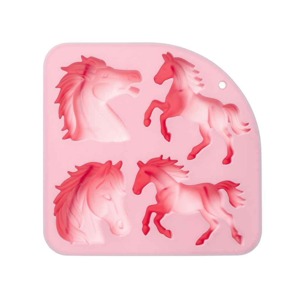 Silicone Mold Horse Shape Candy Chocolate Ice Cube Cake Baking Mold Flexible Nonstick Mold for Homemade Sweets and Desserts