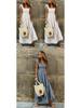European American Women's Retro Plaid Sleeveless Maxi Dress with Thin Straps & Ruffles