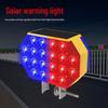Solar-Powered Red and Blue Traffic Strobe Light for Road Construction and Nighttime Safety